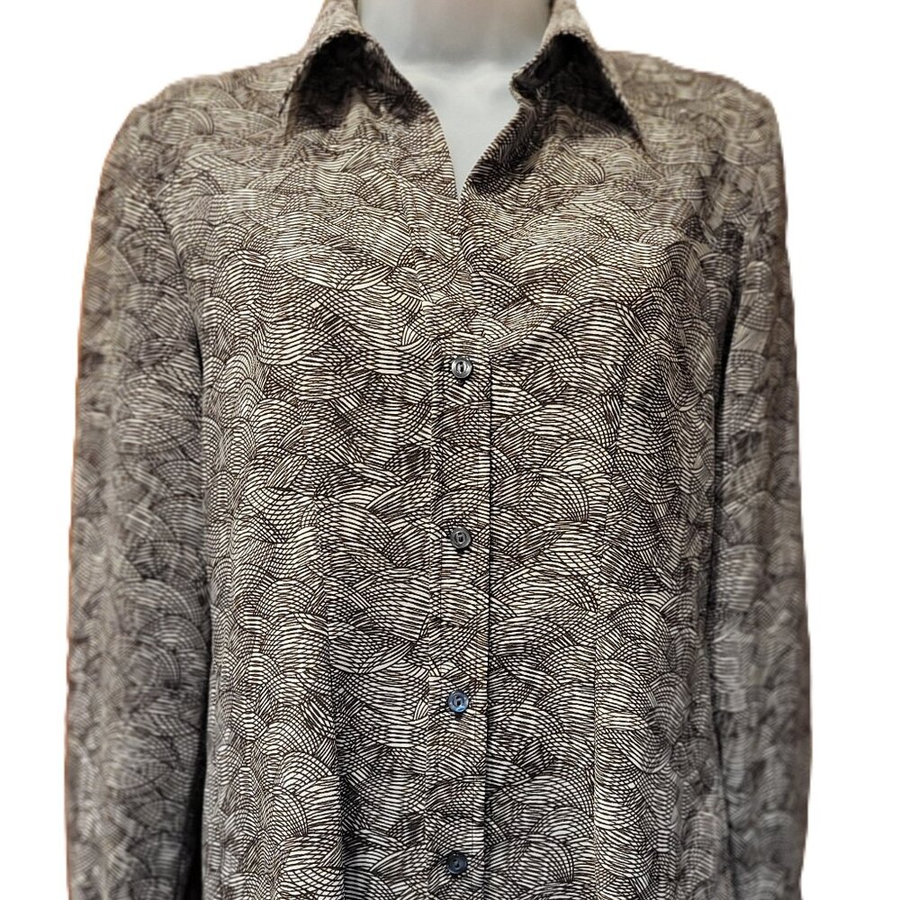 NYC & Company brown and white XS dressy long sleeve